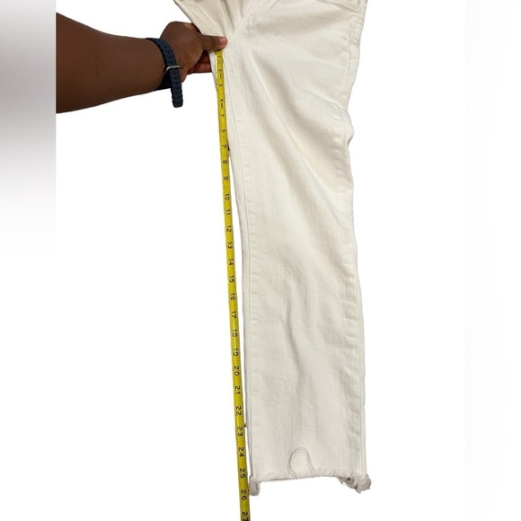 L’AGENCE High Rise cropped Slim White Denim Size 24 - Picture 6 of 11